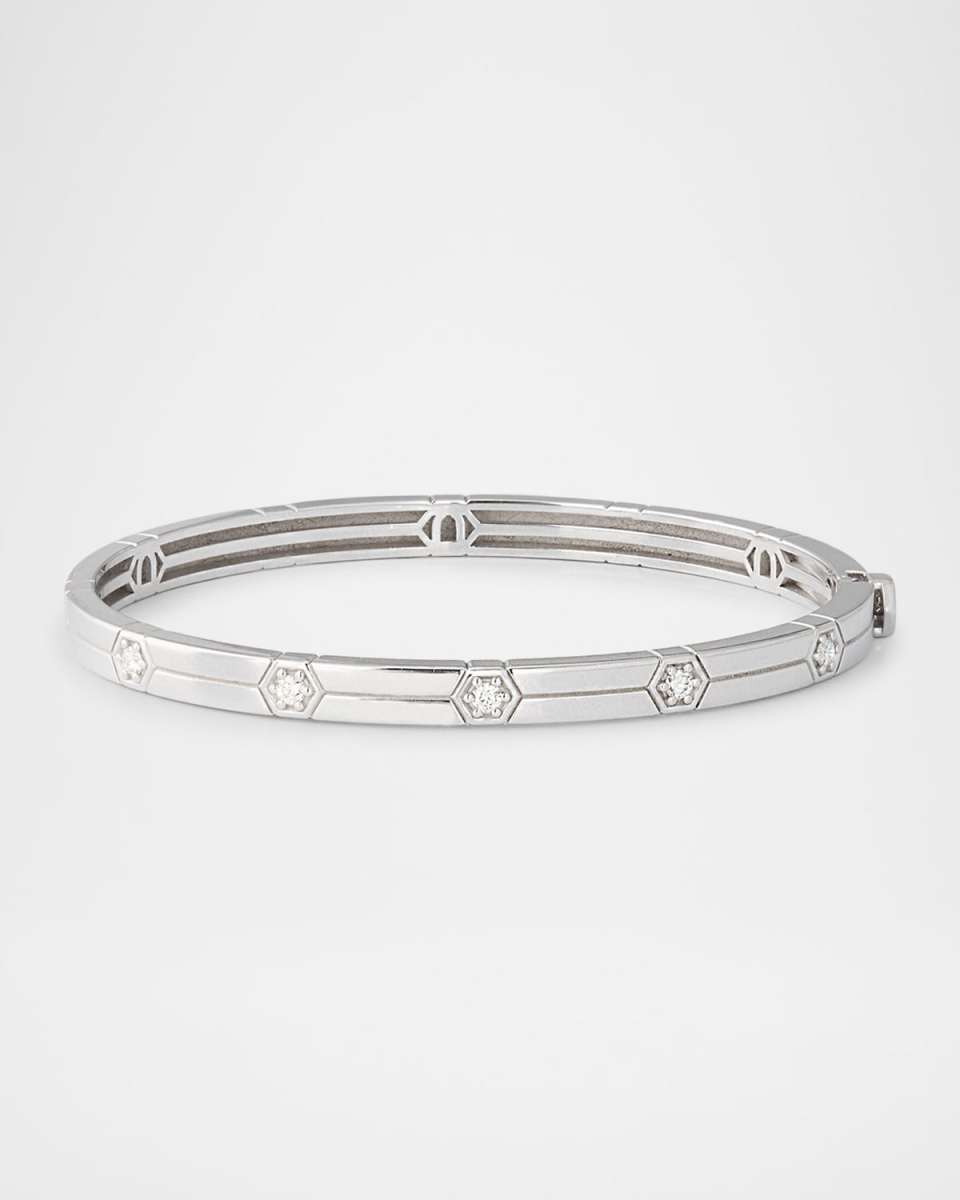 Baia Sommersa Bangle in 18K White Gold with Diamonds